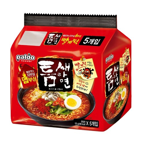 팔도 틈새라면 빨계떡, 5개