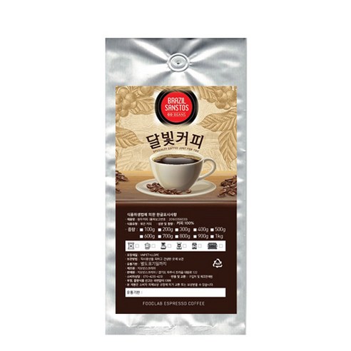 달빛커피 브라질 산토스 원두커피, 프렌치프레스, 200g