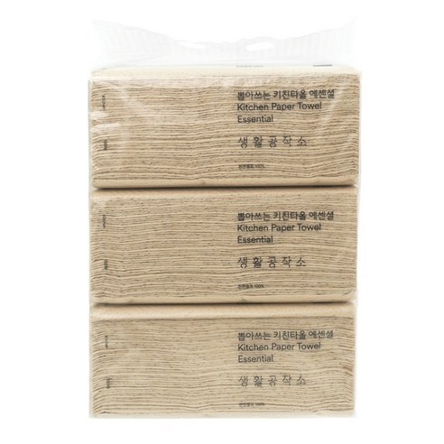 생활공작소 뽑아쓰는 무표백 천연펄프 키친타올