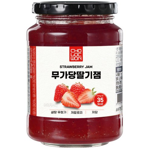초록원 무가당 딸기잼, 480g, 1개