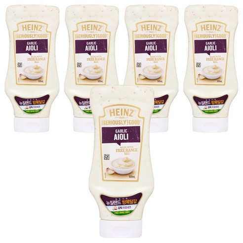 하인즈 굿 갈릭 아이올리 마요네즈, 500ml, 5개