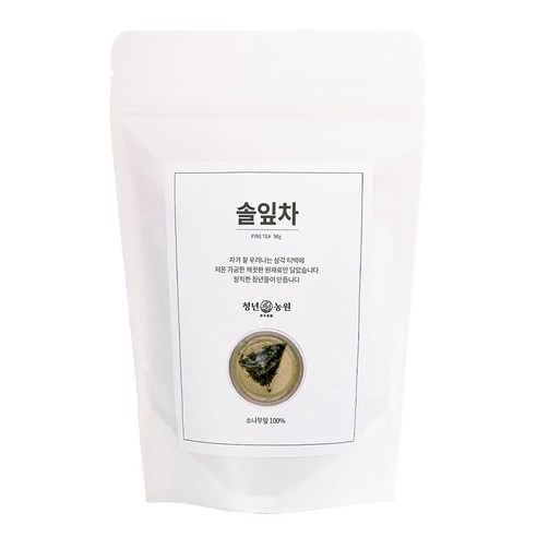청년농원 저온가공 솔잎차 삼각티백, 1g, 50개