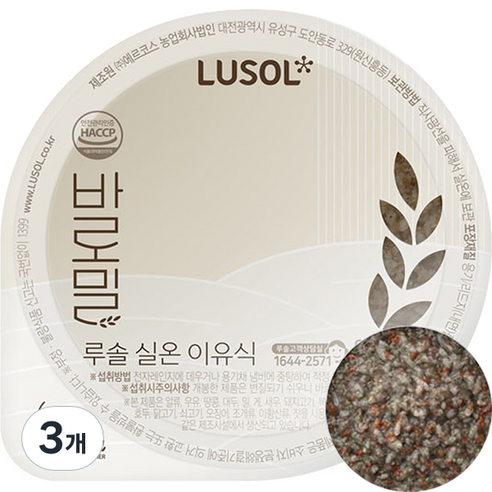 루솔 바로밀 영양 대추 진밥 이유식, 120g, 3개