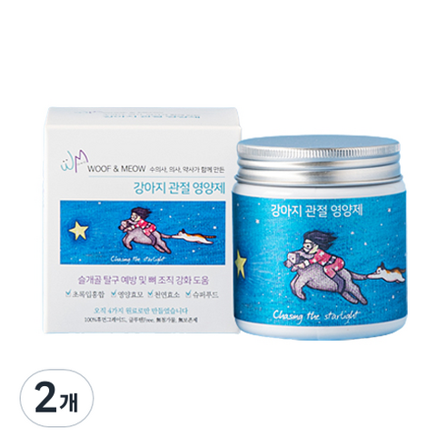 우프앤먀오 강아지 영양제, 뼈/관절강화, 2개