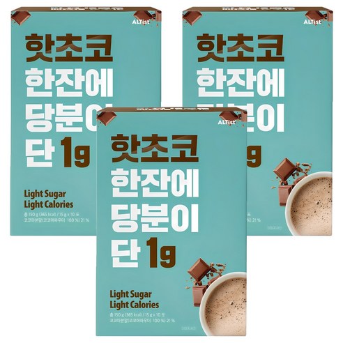 핫초코 한잔에 당분이 단 1g, 15g, 10개입, 3개