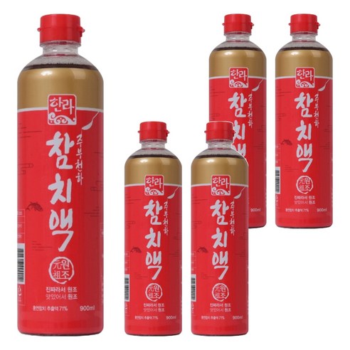 한라식품 참치액, 900ml, 5개