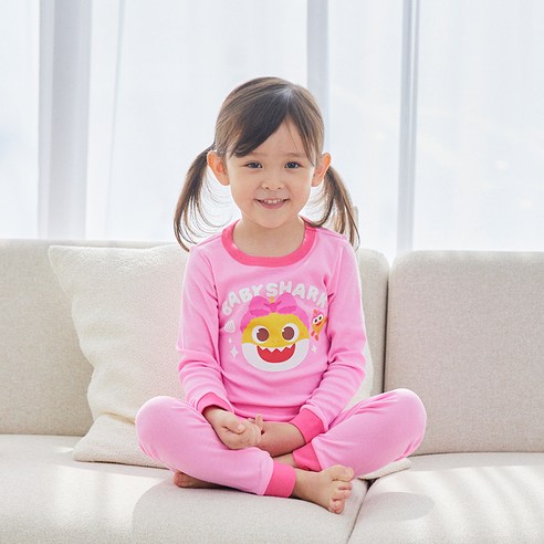 베이비앤아이 핑크퐁 아동용 아기상어 긴팔 상하 세트