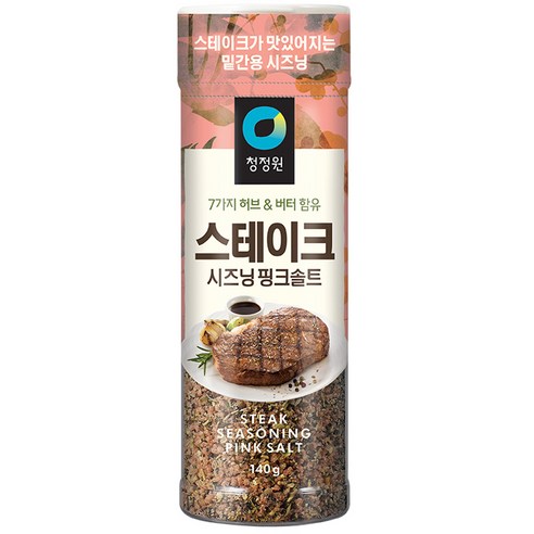 대상 청정원 스테이크 시즈닝 핑크솔트, 1개, 140g