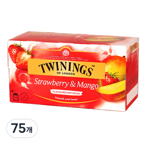 트와이닝 딸기 & 망고 티백, 2g, 75개