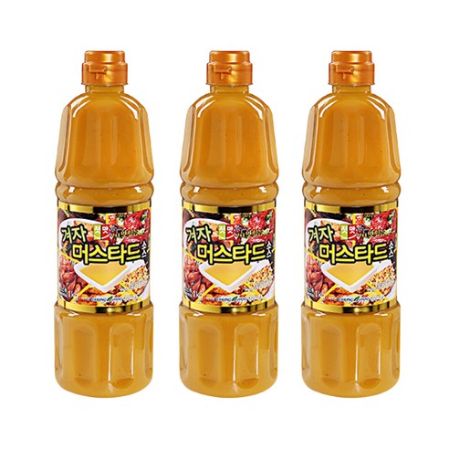 첫맛 겨자 머스타드 소스, 1kg, 3개