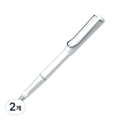 LAMY 사파리 수성펜, 샤이니화이트, 2개