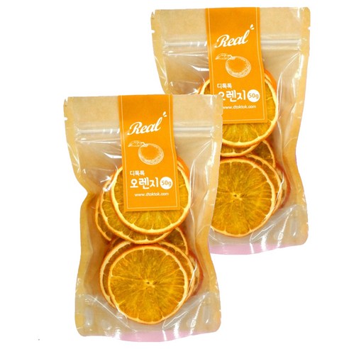 디톡톡 원형 실속형 건조 오렌지, 50g, 2개, 1개입