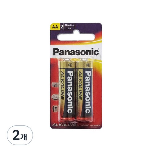 파나소닉 알카라인 AA 건전지, 2개입, 2개