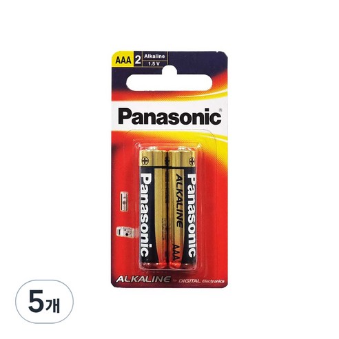 파나소닉 알카라인 AAA 건전지, 2개입, 5개