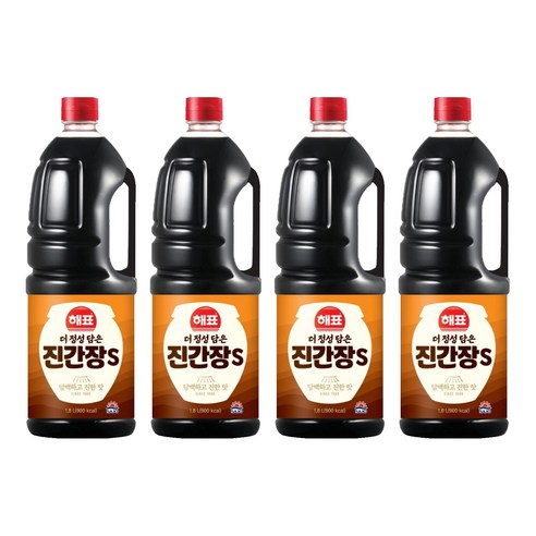 해표 진간장S, 1.8L, 4개