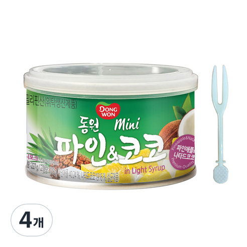 동원 미니 파인코코, 227g, 4개