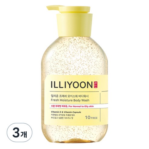 일리윤 프레쉬 모이스춰 바디워시, 500ml, 3개