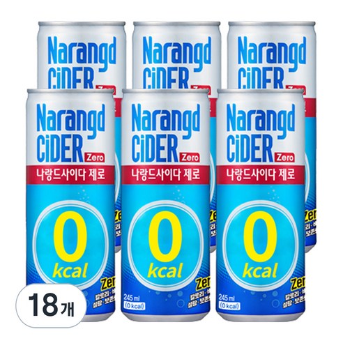 나랑드사이다 제로, 245ml, 18개
