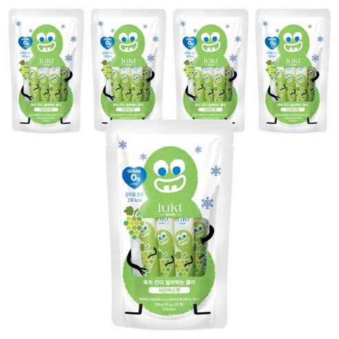 LUKT 킨디 얼려먹는 젤리 10p, 200g, 5개, 샤인머스켓