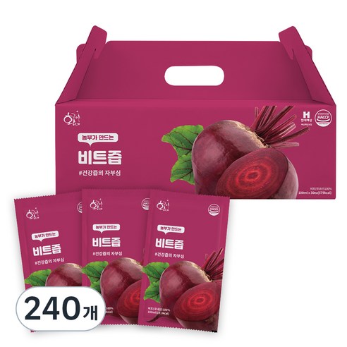 황금이네 국내산 비트즙, 100ml, 240개