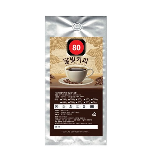 달빛커피 EXPRESS 80 분쇄 커피, 에스프레소(업소용), 200g