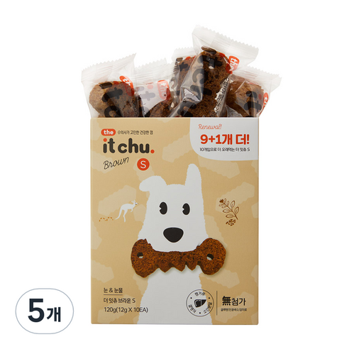 잇츄 The 잇츄 브라운 S 덴탈껌, 혼합맛(캥거루/결명자), 120g, 5개