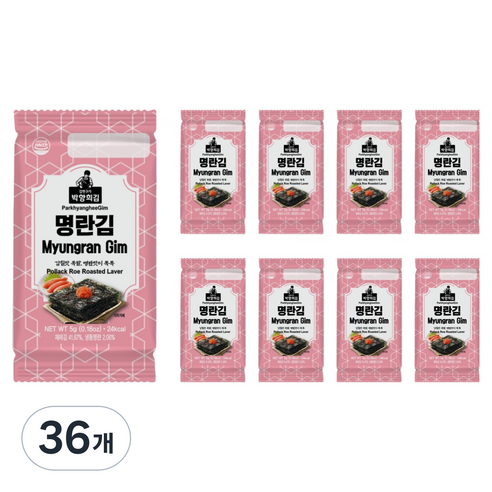 박향희김 명란김, 5g, 36개