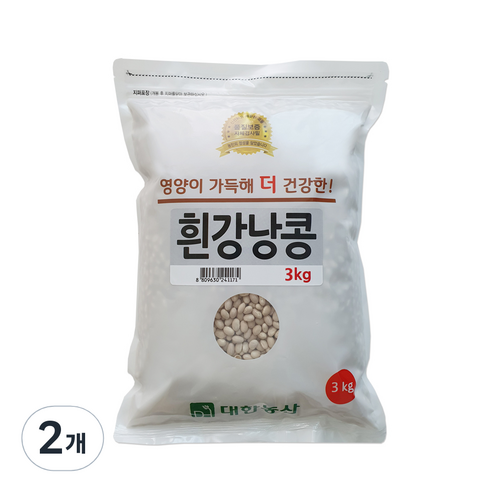 대한농산 흰강낭콩, 3kg, 2개