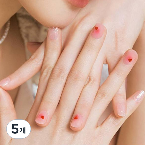 데싱디바 글로우 네일 스티커, 러블리 치크, 5개