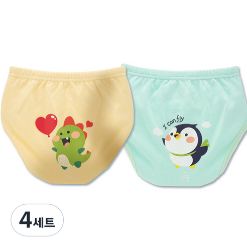 아가짱 프랜들리 6중 배변훈련팬티, 공룡, 펭귄, 4세트