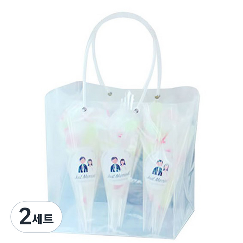 웨딩 플라워샤워 6p, 피치, 2세트