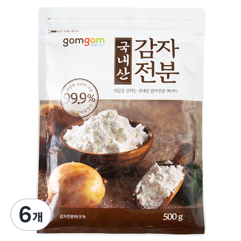곰곰 국내산 감자 전분, 500g, 6개