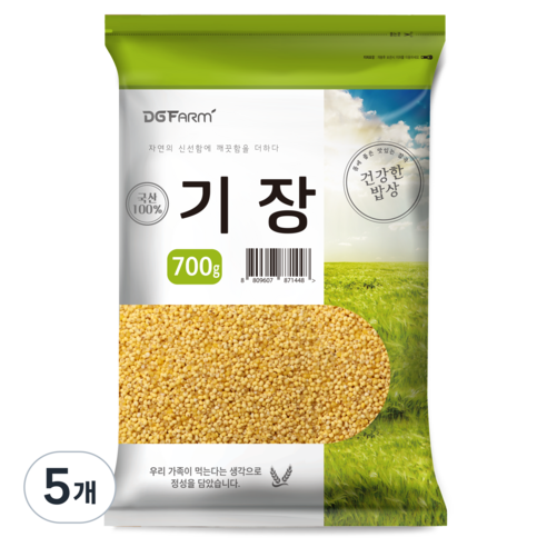 건강한밥상 국산 찰기장, 700g, 5개