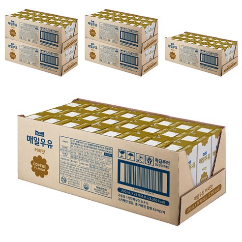 매일우유 커피맛, 144개, 200ml