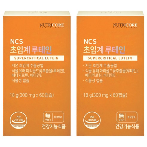 뉴트리코어 NCS 초임계루테인, 60정, 2개
