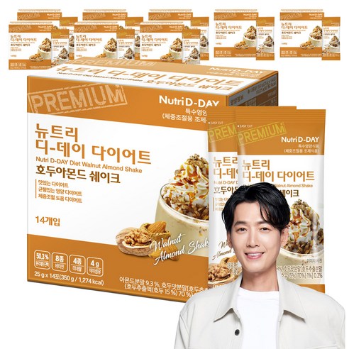 뉴트리디데이 다이어트 쉐이크 호두아몬드 14p, 25g, 9개