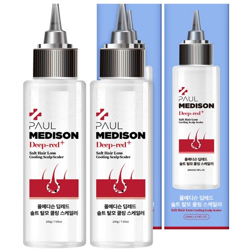 폴메디슨 딥레드 솔트 탈모 쿨링 스케일러 샴푸, 2개, 200ml