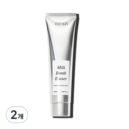 배드스킨 우유폭탄 지우개 클렌징 폼, 100ml, 2개