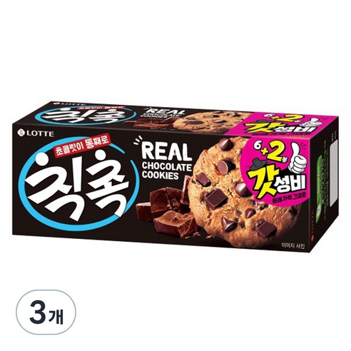 롯데제과 칙촉 오리지널 8p, 120g, 3개