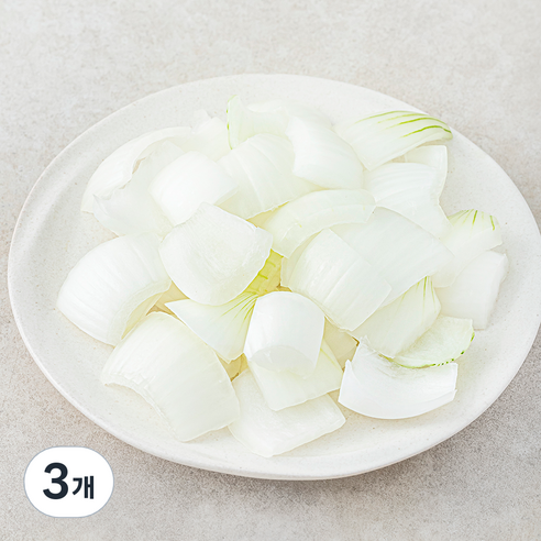 국내산 양파 깍둑썰기, 300g, 3개