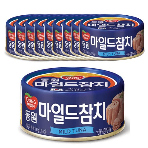 동원 마일드 참치 통조림, 100g, 10개