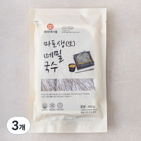 마포식품 마포 생 메밀국수, 450g, 3개