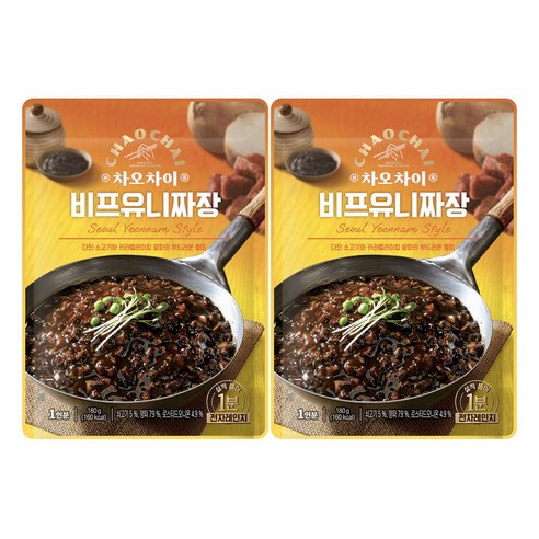 차오차이 비프 유니짜장, 180g, 2개