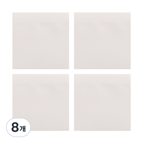 베이직 점착메모지, 화이트무지, 8개