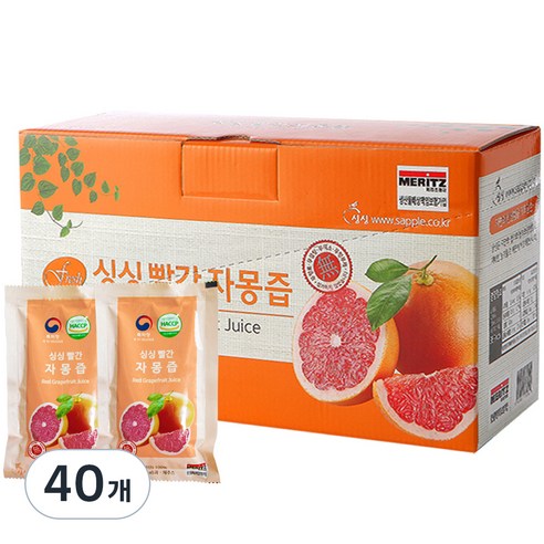 싱싱 빨간 자몽즙, 100ml, 40개