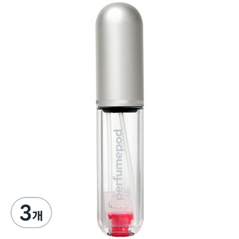 트라발로 퍼퓸팟 퓨어 펌핑식 충전 휴대용 향수공병 5ml, 3개, 실버