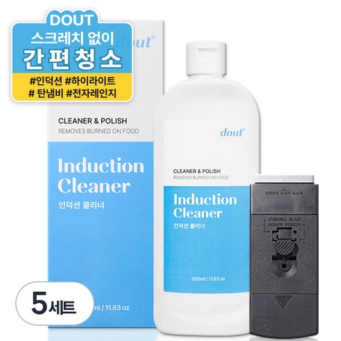다우트 인덕션 앤 하이라이트 클리너 350ml + 스크래퍼 세트, 5세트