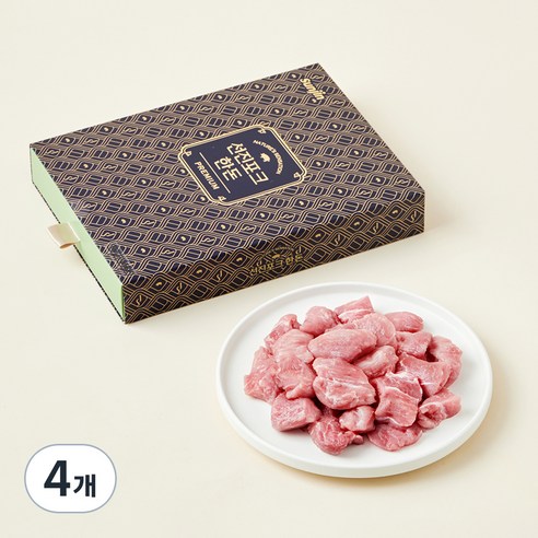 선진포크 바른농장 한돈 동물복지 인증 앞다리살 찌개용 (냉장), 400g, 4개