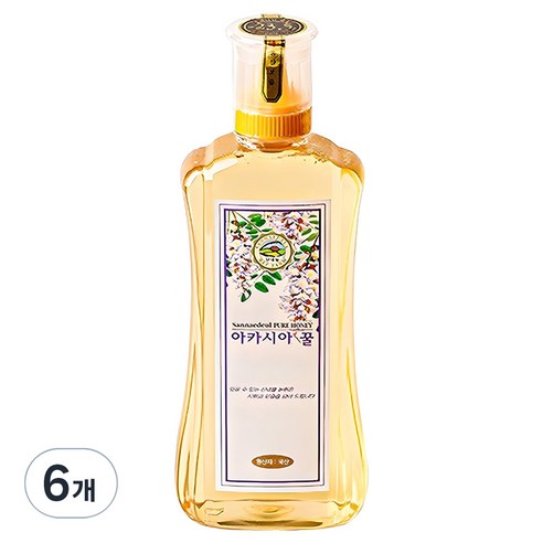 산내들농원 프리미엄 아카시아꿀, 6개, 500g