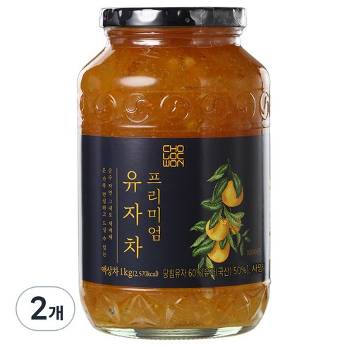 초록원 프리미엄 유자차, 1kg, 1개입, 2개